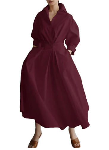 Blouse Manches Longues Robe Swing