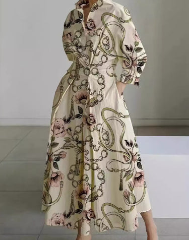 Blouse Manches Longues Robe Swing