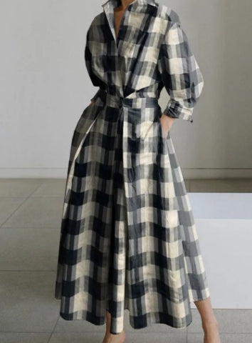 Blouse Manches Longues Robe Swing